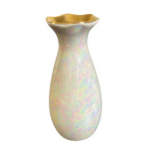 Vintage Holley Ross Iridescent Distinguished China LaAnna PA 22 K Gold Vase